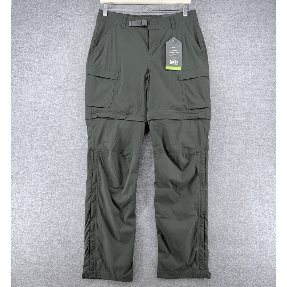 REI Co-op Sahara Convertible Pants Women Size 6 Military Green Relaxed NEW $69